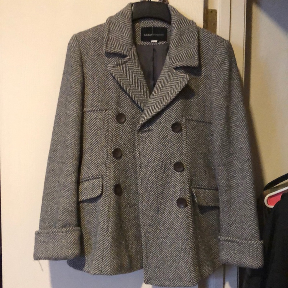 Herringbone Pea Coat